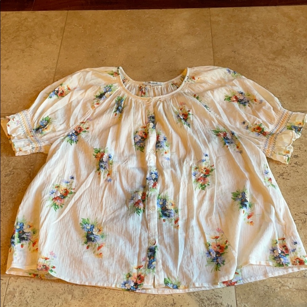 Madewell floral blouse
